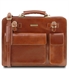 Tuscany Leather 16" Venezia - Læder forretningstaske med 2 rum i farven lyse brun