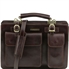 Tuscany Leather Tania - Læder dame håndtaske - Model stor i farven mørke brun