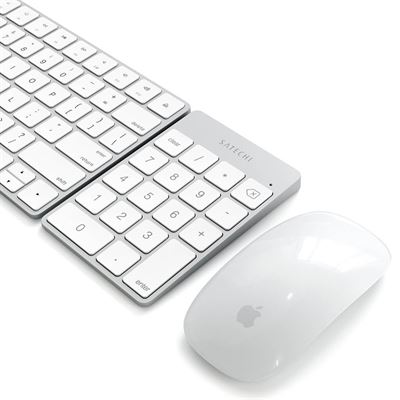 Satechi Slim trådløst numeriske tastatur - genopladelige Bluetooth-tastatur i aluminium - Silver