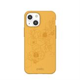 Pela Classic miljøvenligt iPhone 13 mini cover i gul med mønster