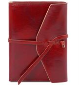 Tuscany Læder notesblok - Rød