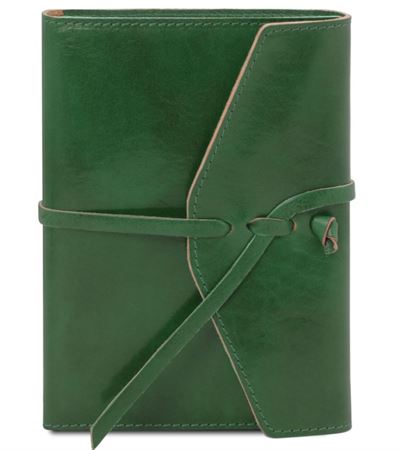 Tuscany Læder notesblok - Grøn