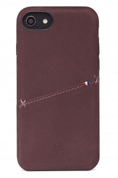 Decoded cover til iPhone SE (2020) & 8 samt 7/6S bagside cover i lilla læder med kreditkortholder