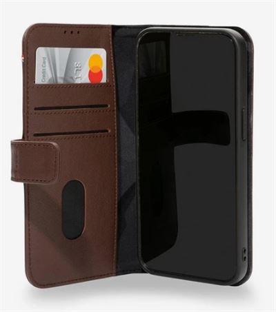 Decoded 2 I 1 cover til iPhone 13 i brun læder med kreditkortholder