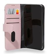Decoded 2 I 1 cover til iPhone 13 i lyserød læder med kreditkortholder