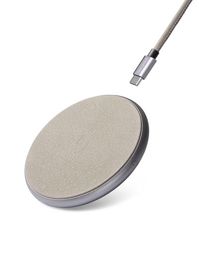 Decoded hurtig opladerplade til trådløs opladning af iPhone - grå/sølv