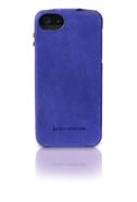Læder cover til iphone 4 med nitter i blå fra Decoded