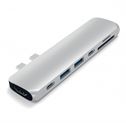 Satechi USB-C 3.1 PRO Hub Adapter med 4K HDMI til den nye MacBook Pro 13 "og 15" ( Silver )