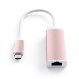 Satechi USB-C til Gigabit Ethernet i rose guld