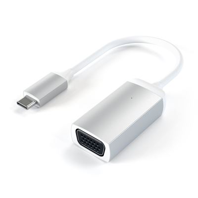 Satechi USB-C VGA-adapter - Konverter USB-C-tilslutning til VGA-videoudgang i Silver