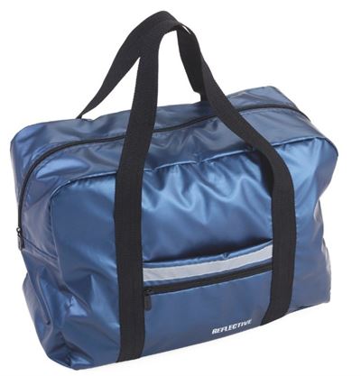 Troika rejsetaske der kan foldes ud - blå med refleks