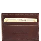 Tuscany Leather Eksklusiv læder cRødit/business card i farven brun