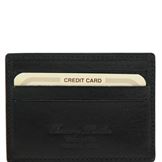 Tuscany Leather Eksklusiv læder cRødit/business card i farven sort