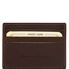 Tuscany Leather Eksklusiv læder cRødit/business card i farven mørke brun