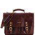 Tuscany Leather 14" Modena herre computertaske - Læder briefcase med 2 rum i farven brun