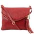 Tuscany Leather Young taske - skuldertaske with tassel detail i farven rød