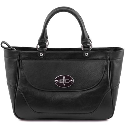 Tuscany Leather NeoClassic - Lady læder håndtaske i farven sort