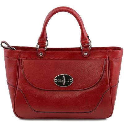 Tuscany Leather NeoClassic - Lady læder håndtaske i farven rød