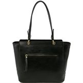 Tuscany Leather NeoClassic - Læder tote with two handles i farven sort