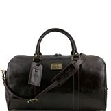 Tuscany Leather Voyager - Rejsetaske i læder med sidelommer - Model stor i farven mørke brun