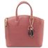 Tuscany Leather KeyLuck - Saffiano Læder tote - Model lille i farven Dusty Rose