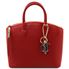 Tuscany Leather KeyLuck - Saffiano Læder tote - Model lille i farven rød