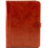 Tuscany Leather Adriano - Læder dokument case med knap lukning i farven lyse brun
