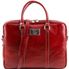 Tuscany Leather 14" Prato herre læder computertaske - Eksklusiv læder taske i farven rød