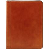 Tuscany Leather Lucio - Eksklusivt læder dokumentetui med ringbind i farven lyse brun