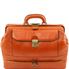 Tuscany Leather Giotto - Eksklusiv dobbeltbundet lædertaske "Doctor" i farven lyse brun