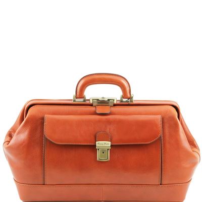 Tuscany Leather Bernini - Eksklusiv lædertaske " Doctor" i farven lyse brun
