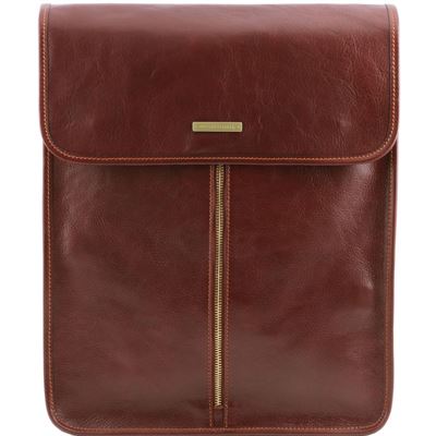 Tuscany Leather Eksklusiv læder shirt case i farven brun