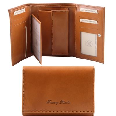 Tuscany Leather Eksklusiv læder pung til kvinder i farven lyse brun