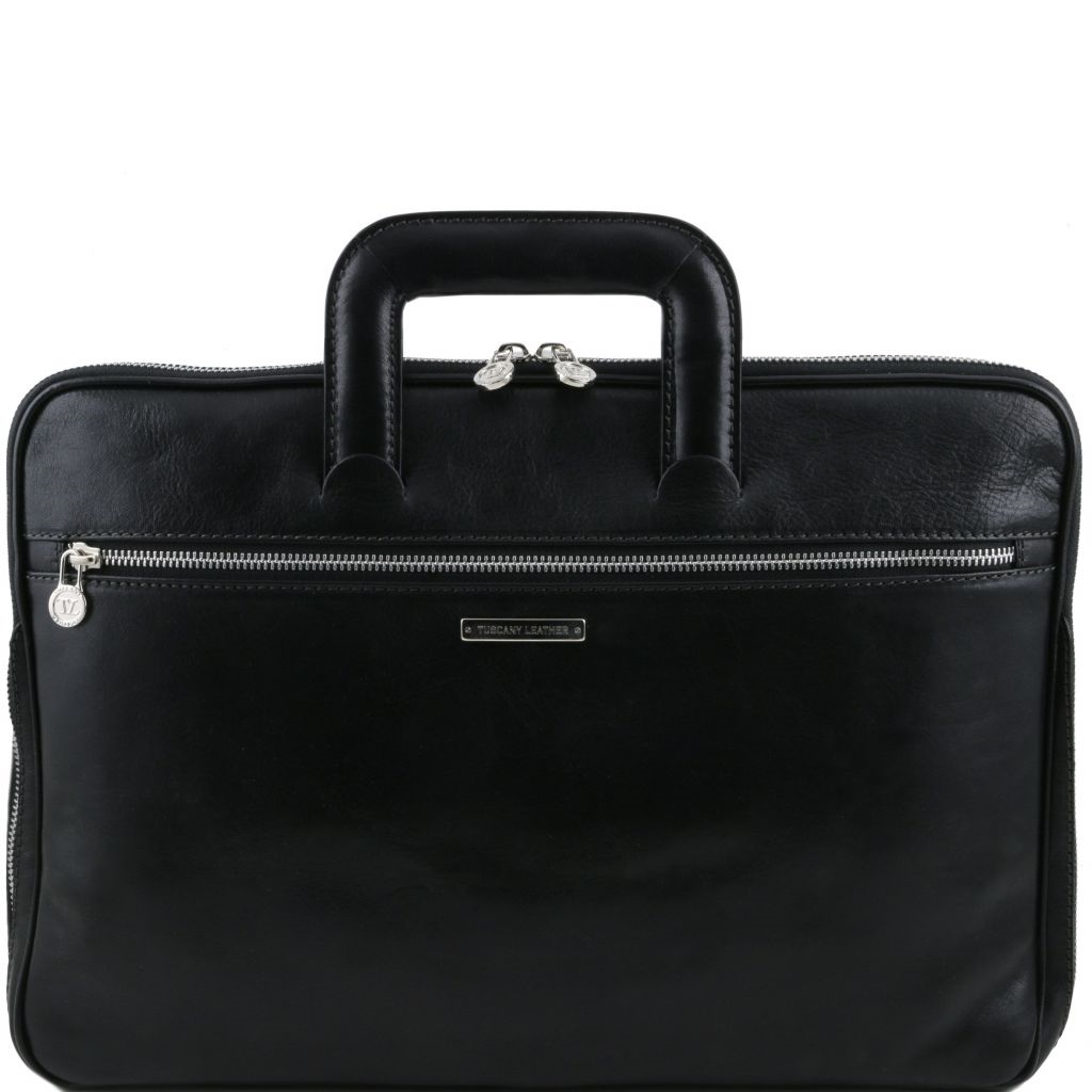 Tuscany Leather Caserta - Dokument læder taske i farven sort | TL142070-black