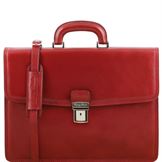 Tuscany Leather 16" Amalfi - Læder forretningstaske 1 rum i farven rød