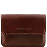 Tuscany Leather Eksklusiv læder business cards holder i farven brun