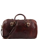Tuscany Leather Berlin - Rejsetaske i læder med stropper - Model stor i farven brun