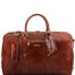 Tuscany Leather Voyager - Rejsetaske i læder med lomme på forsiden i farven brun