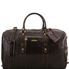 Tuscany Leather Voyager - Rejsetaske i læder med lomme på forsiden i farven mørke brun