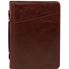 Tuscany Leather Claudio - Eksklusivt læder dokument etui med håndtag i farven brun