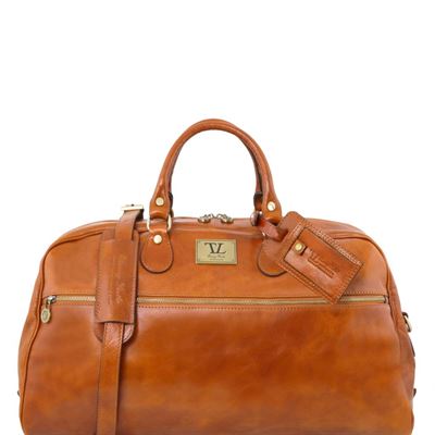 Tuscany Leather Voyager - Rejsetaske i læder - Model stor i farven lyse brun
