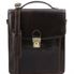 Tuscany Leather David - Læder Crossbody taske - Model stor i farven mørke brun