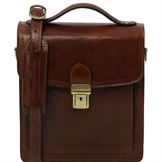 Tuscany Leather David - Læder Crossbody taske - Model lille i farven brun