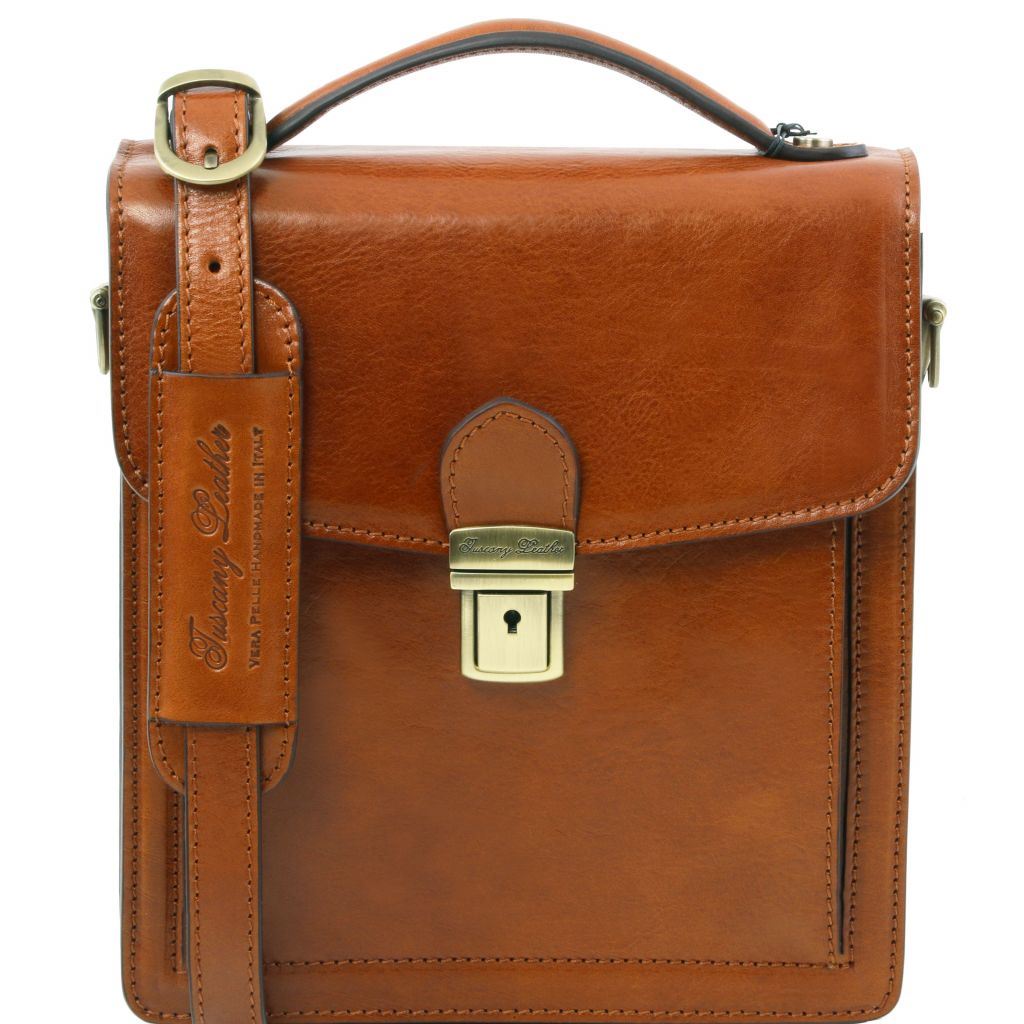 Erhverv Tarif Effektiv Tuscany Leather David - Læder Crossbody taske - Model lille i farven lyse  brun | Bestil 1425_1_3