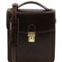 Tuscany Leather David - Læder Crossbody taske - Model lille i farven mørke brun