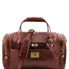 Tuscany Leather Voyager - Læder rejsetaske med med sidelommer - Model lille i farven brun