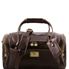 Tuscany Leather Voyager - Læder rejsetaske med med sidelommer - Model lille i farven mørke brun