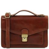 Tuscany Leather Eric - Læder Crossbody taske i farven brun