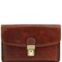 Tuscany Leather Arthur - Eksklusiv læder handy wrist taske for man i farven brun