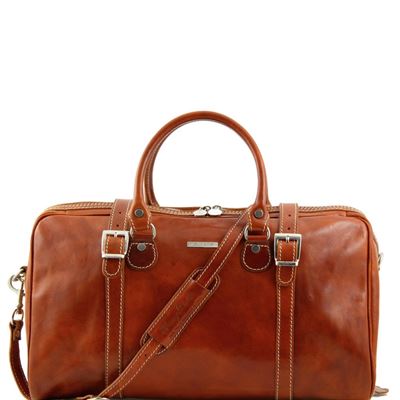 Tuscany Leather Berlin - Rejsetaske i læder - Model lille i farven lyse brun